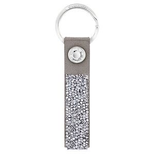 Swarovski Glam Rock Key Ring - Gray with Crystals, Stainless steel